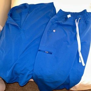 FIGS Royal Blue Scrub Top